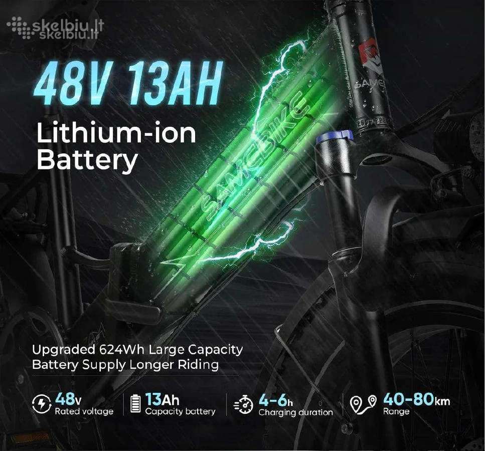 Elektrinis dviratis Samebike Lotdm200-II 750w - nuotraukos Nr. 9