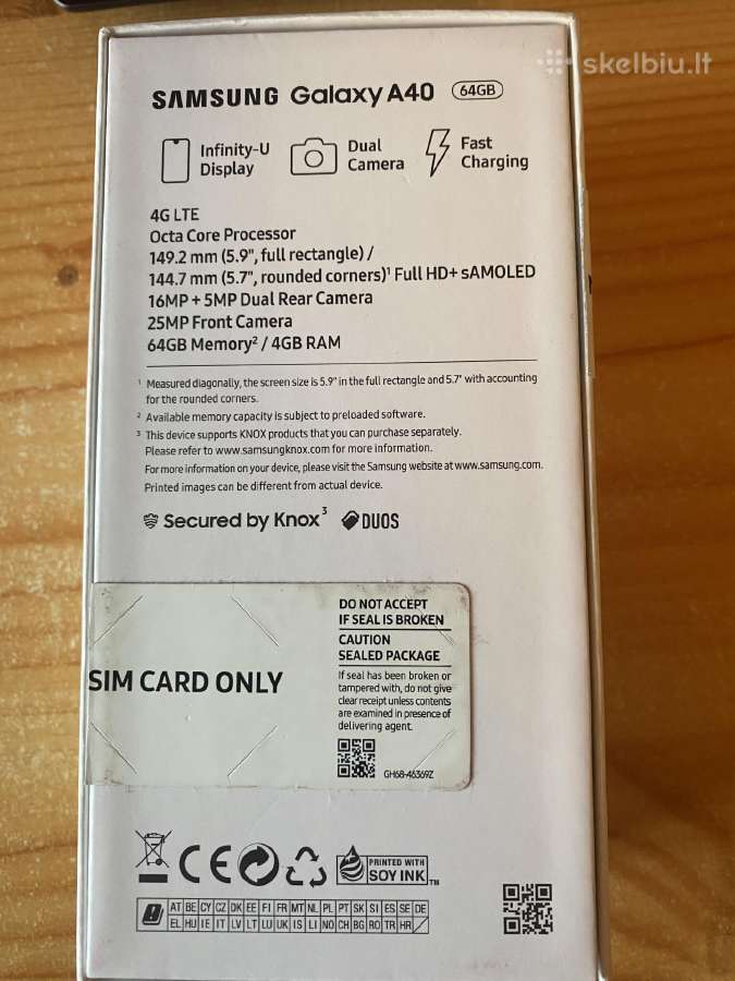 Samsung Galaxy A 40 Veikiantis Telefonas - nuotraukos Nr. 6
