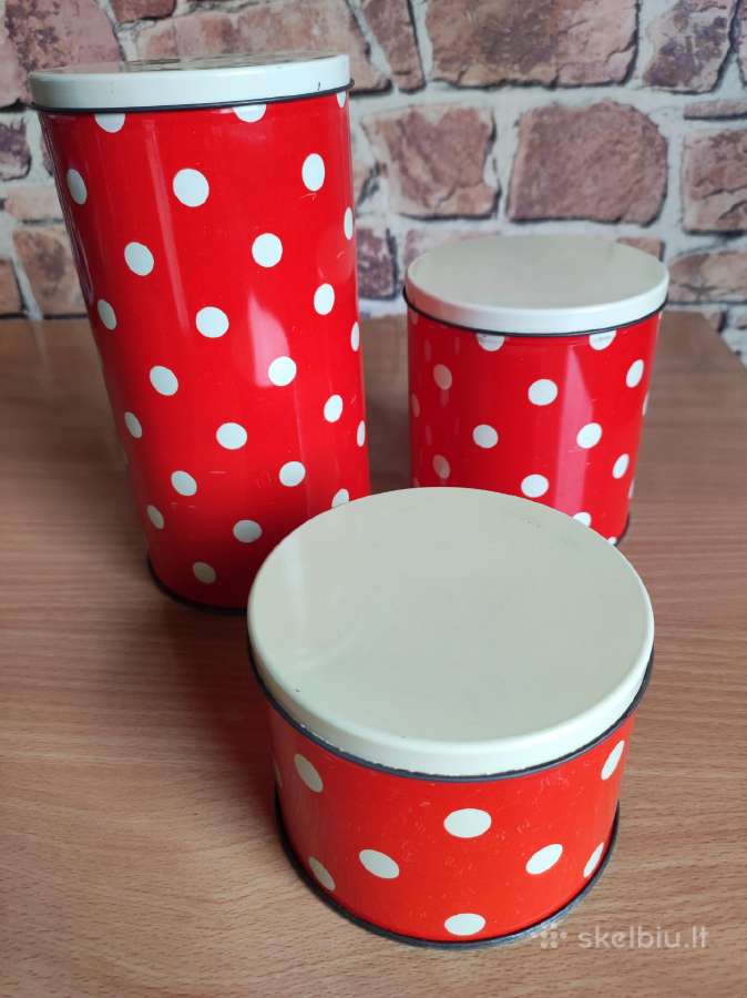 Vintažinės skardinės biriems produktams - nuotraukos Nr. 2