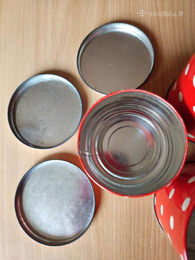 Vintažinės skardinės biriems produktams - nuotraukos Nr. 5