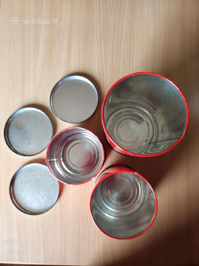 Vintažinės skardinės biriems produktams - nuotraukos Nr. 6