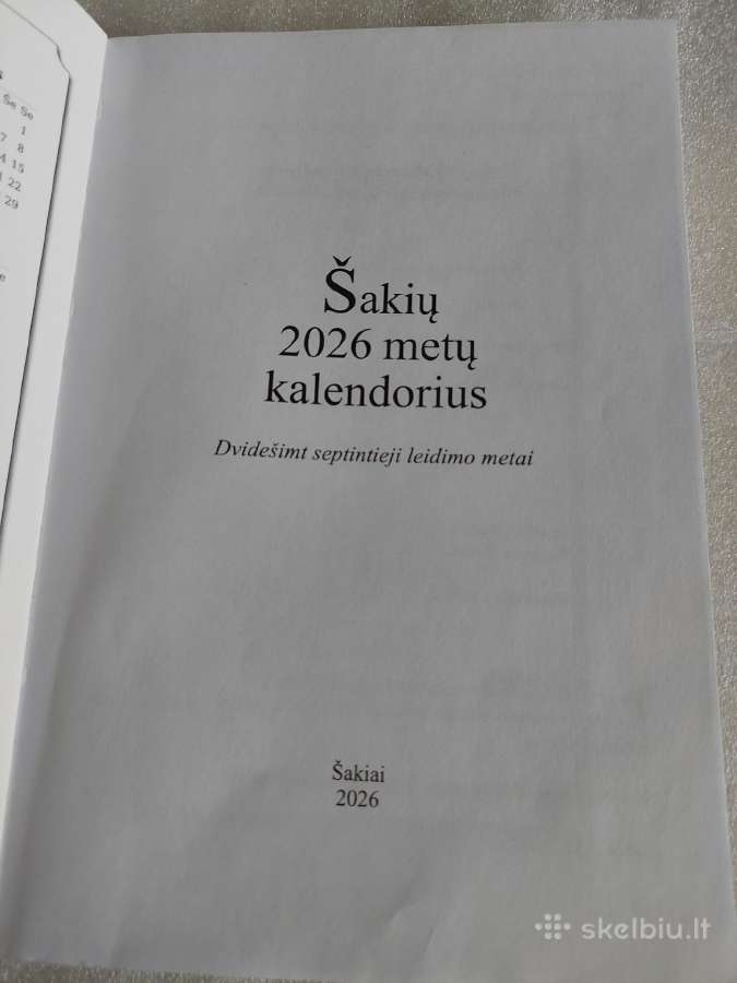 Šakių 2026 metų kalendorius - nuotraukos Nr. 2