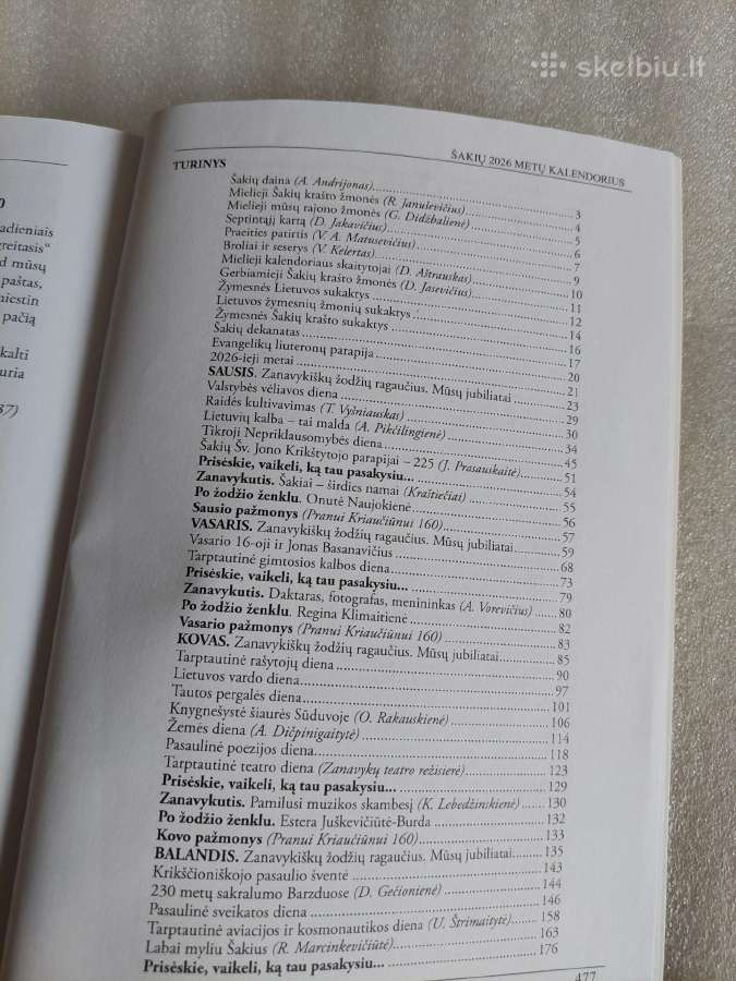 Šakių 2026 metų kalendorius - nuotraukos Nr. 7