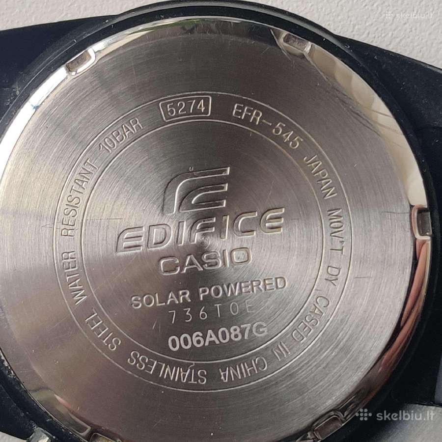 Casio Efr-545 solar powered - nuotraukos Nr. 2