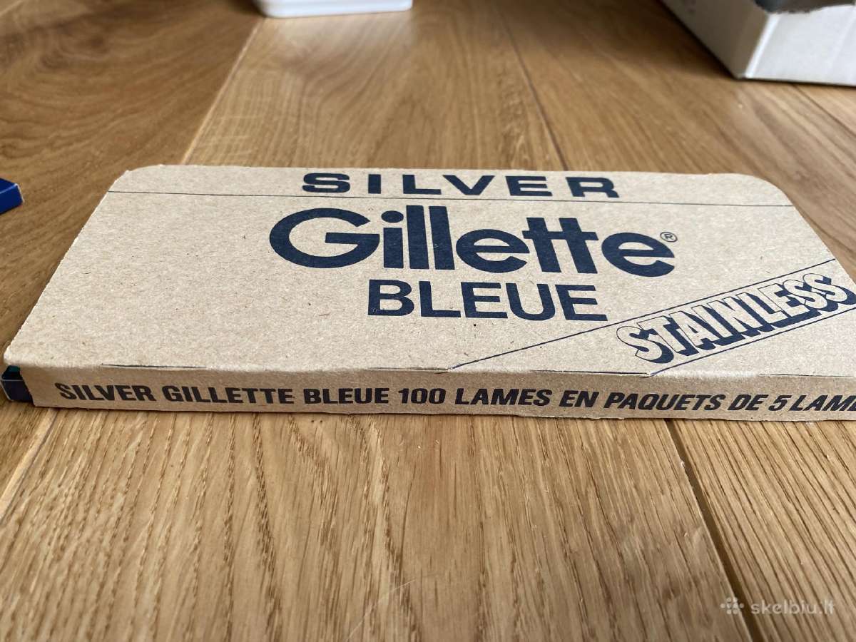 Vintage Gillette Silver Blue Razor Blades - nuotraukos Nr. 3