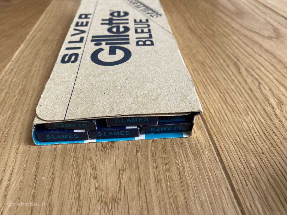 Vintage Gillette Silver Blue Razor Blades - nuotraukos Nr. 6