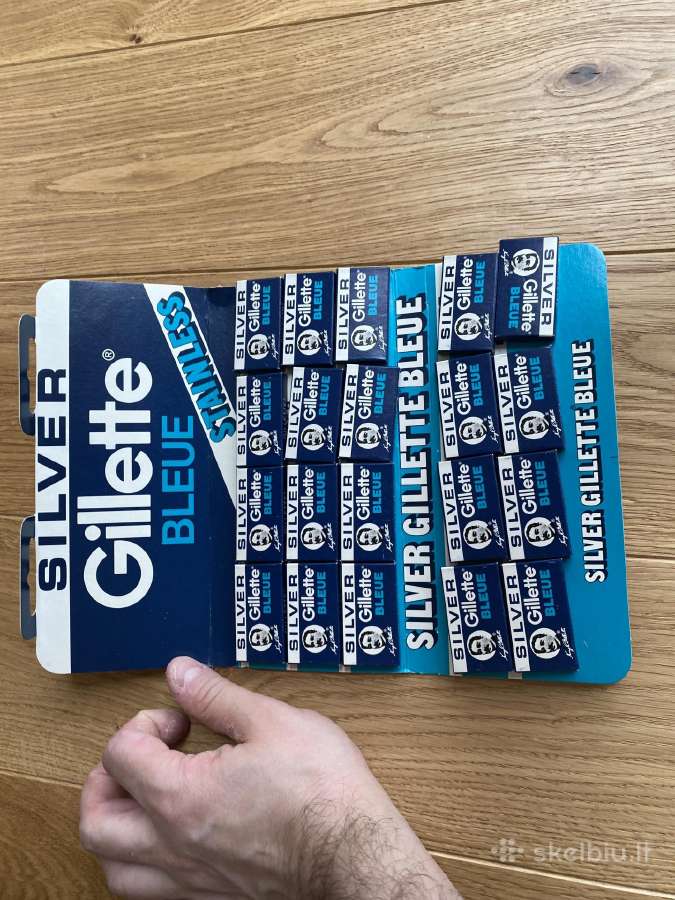Vintage Gillette Silver Blue Razor Blades
