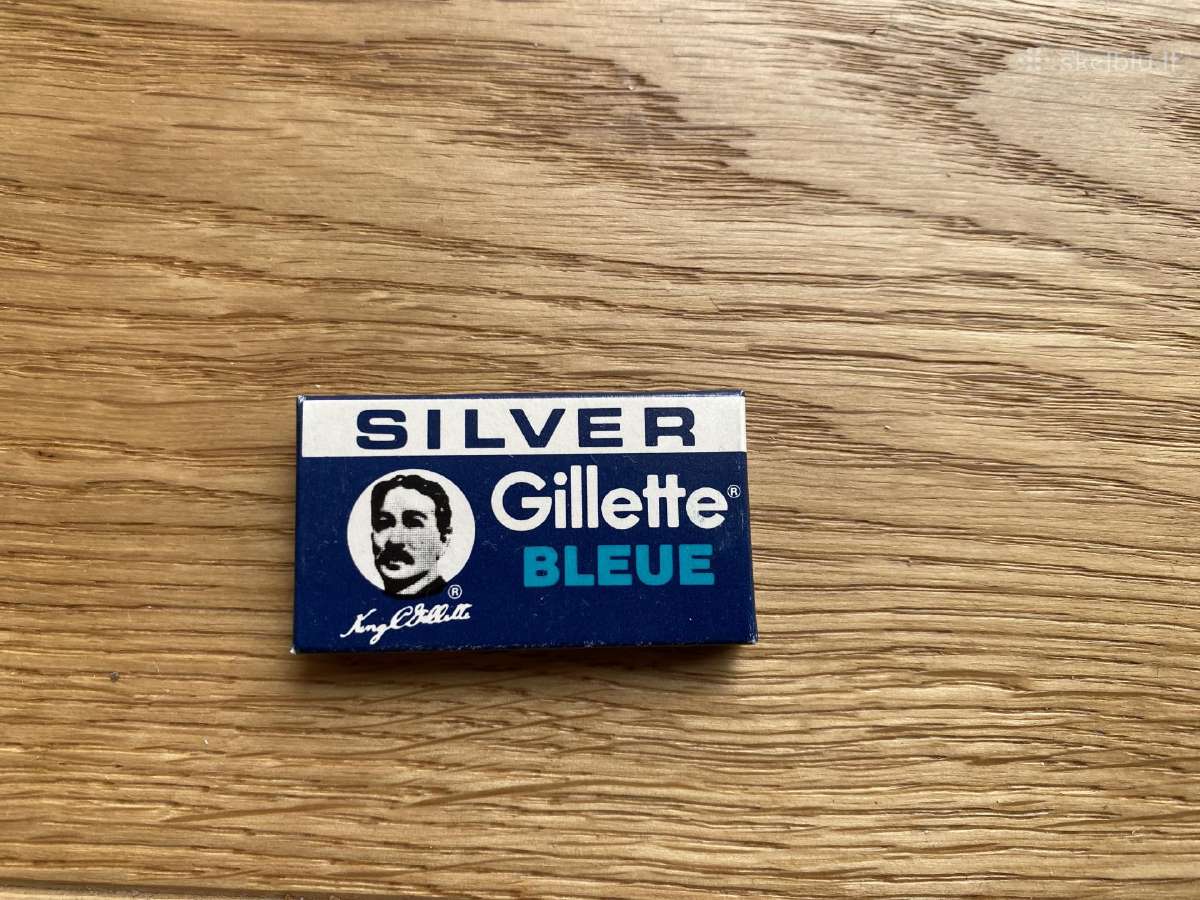 Vintage Gillette Silver Blue Razor Blades - nuotraukos Nr. 4