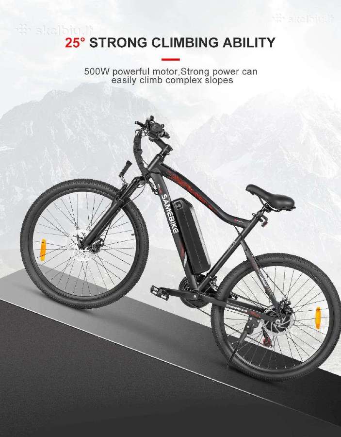 Elektrinis dviratis Samebike Sy26-ft-II - nuotraukos Nr. 5