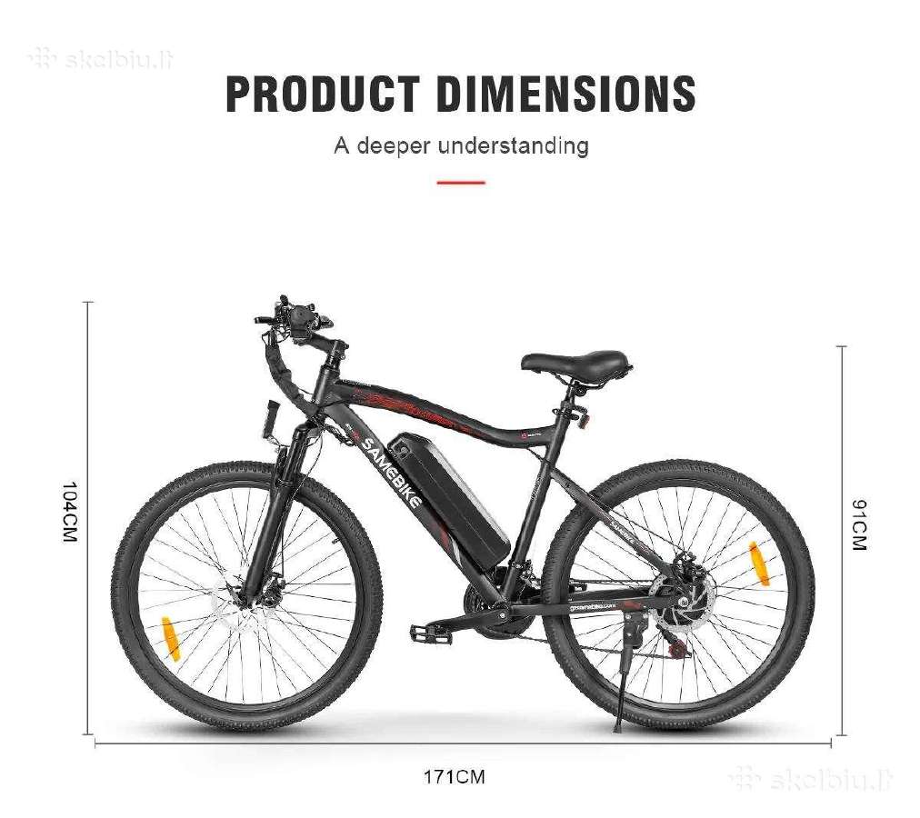 Elektrinis dviratis Samebike Sy26-ft-II - nuotraukos Nr. 7