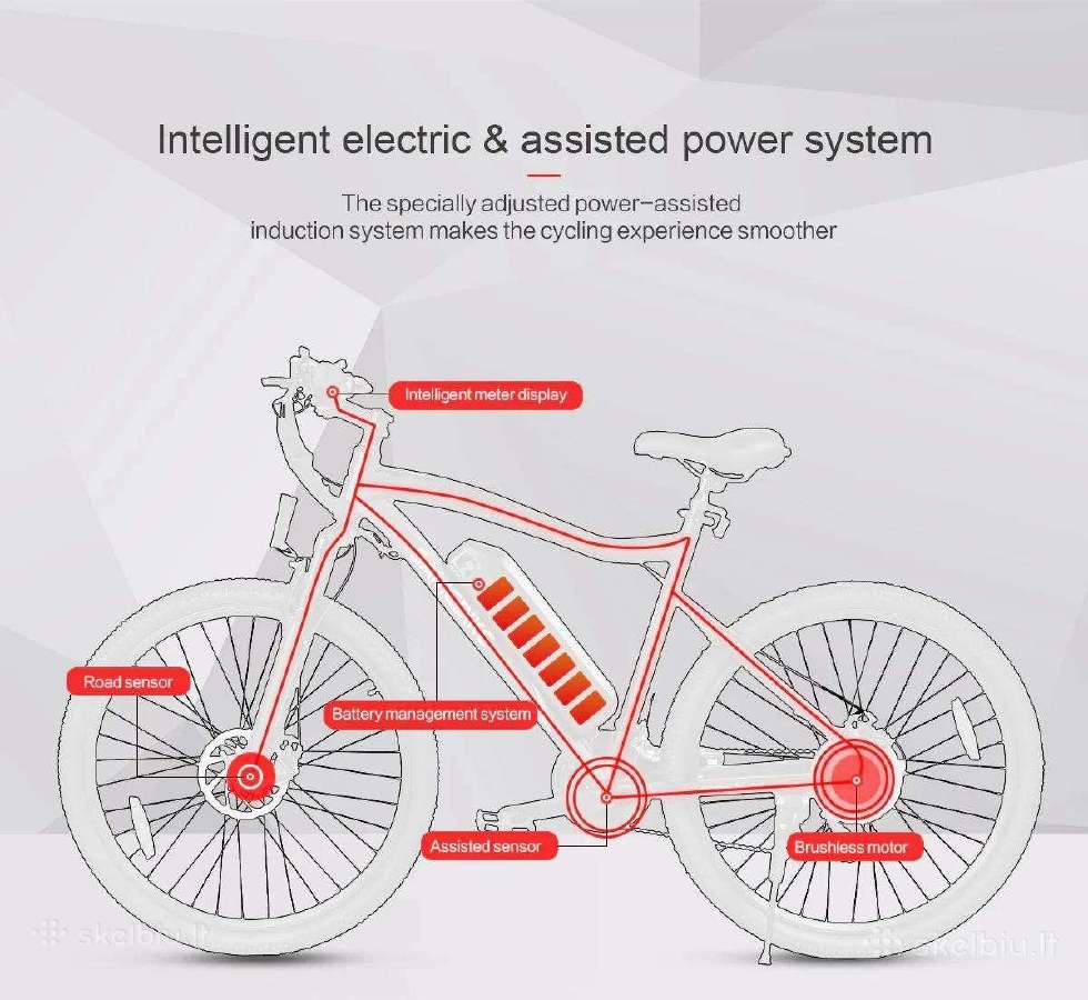 Elektrinis dviratis Samebike Sy26-ft-II - nuotraukos Nr. 16