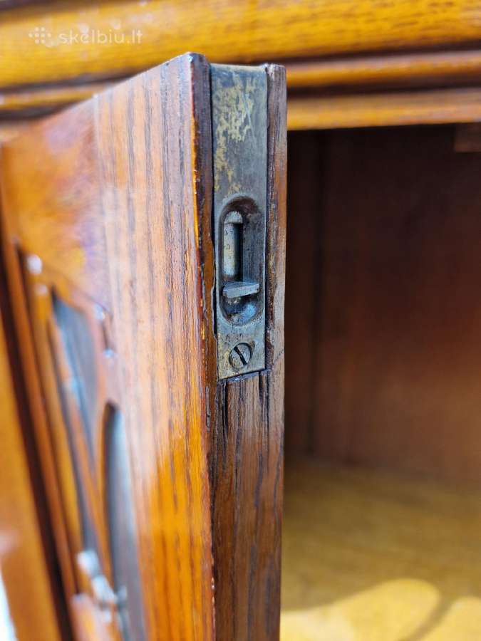Vintažinė Secesinė (Jugendas) ąžuolinė indauja - nuotraukos Nr. 17