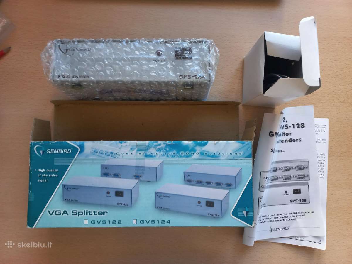 Naujas Gembird Gvs124 Vga Splitter (1 4)