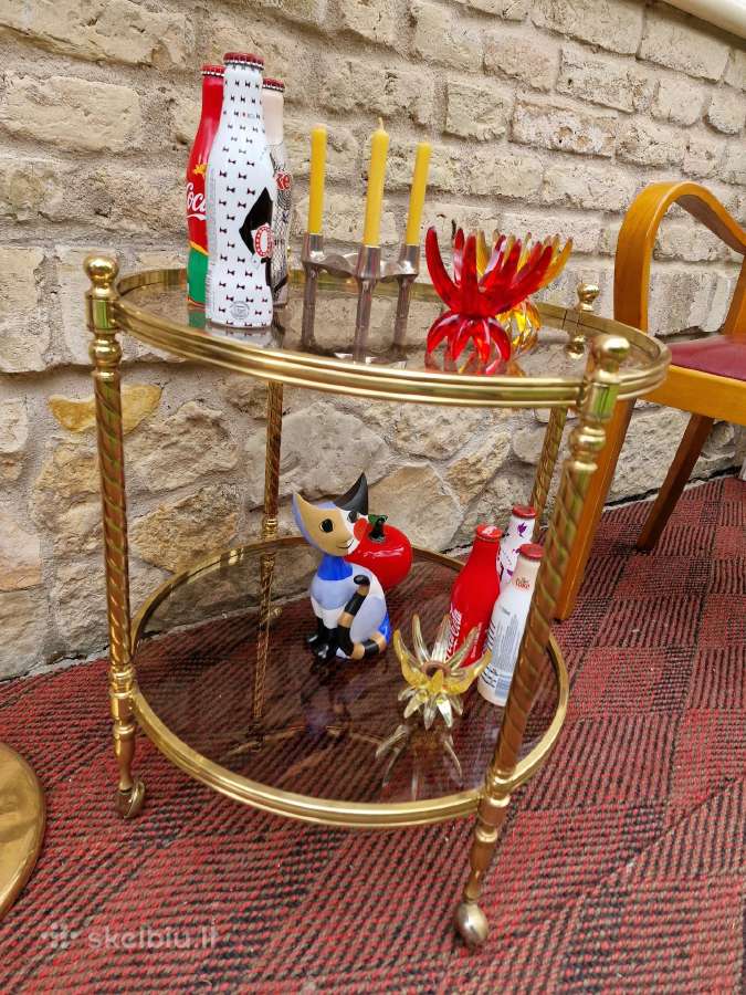 Vintažinis mid century serviravimo staliukas - nuotraukos Nr. 14