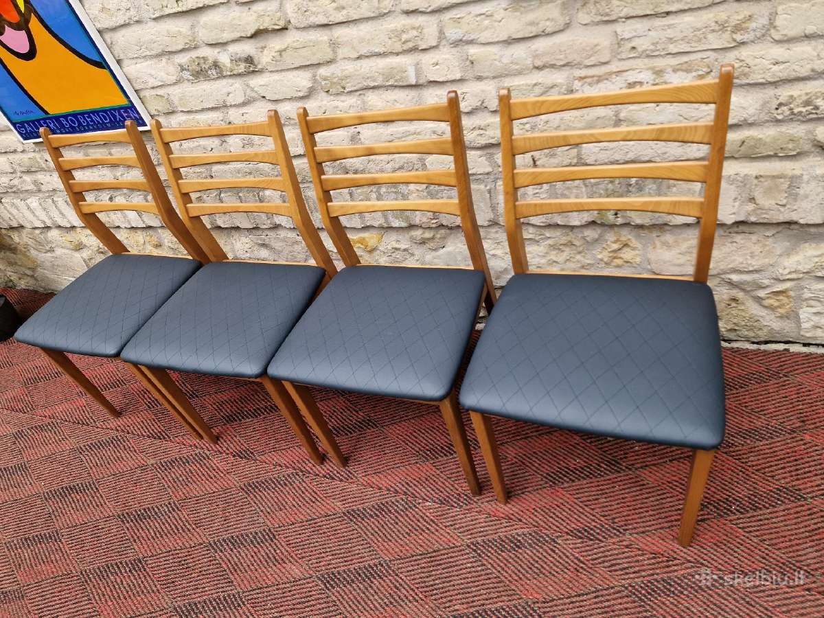 Vintažinės mid century bukmedžio kėdės - nuotraukos Nr. 2