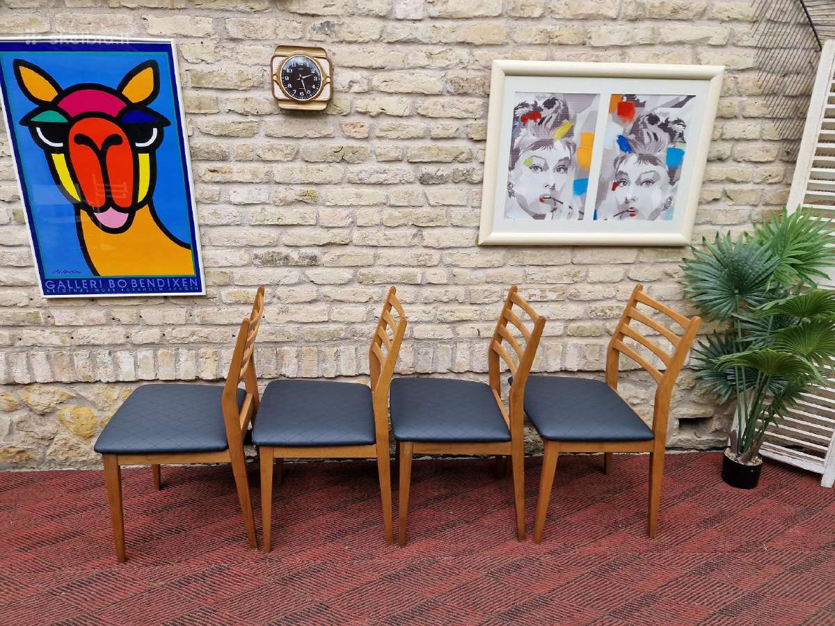 Vintažinės mid century bukmedžio kėdės - nuotraukos Nr. 3