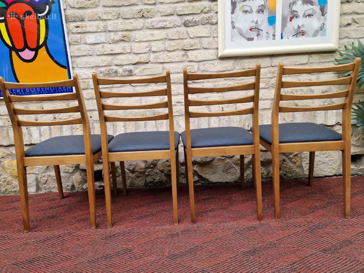 Vintažinės mid century bukmedžio kėdės - nuotraukos Nr. 4