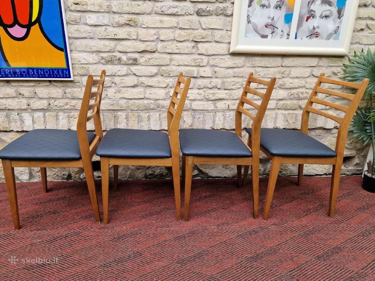 Vintažinės mid century bukmedžio kėdės - nuotraukos Nr. 10