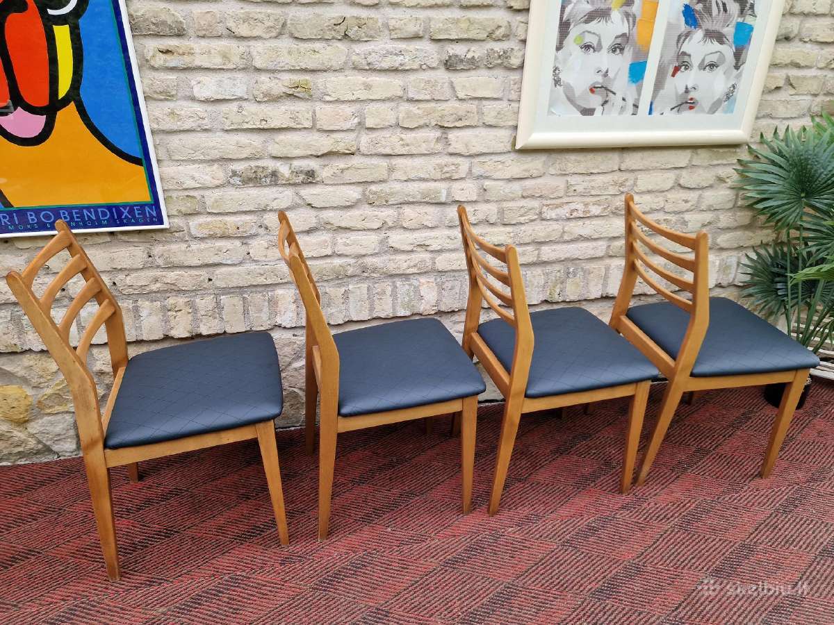 Vintažinės mid century bukmedžio kėdės - nuotraukos Nr. 19