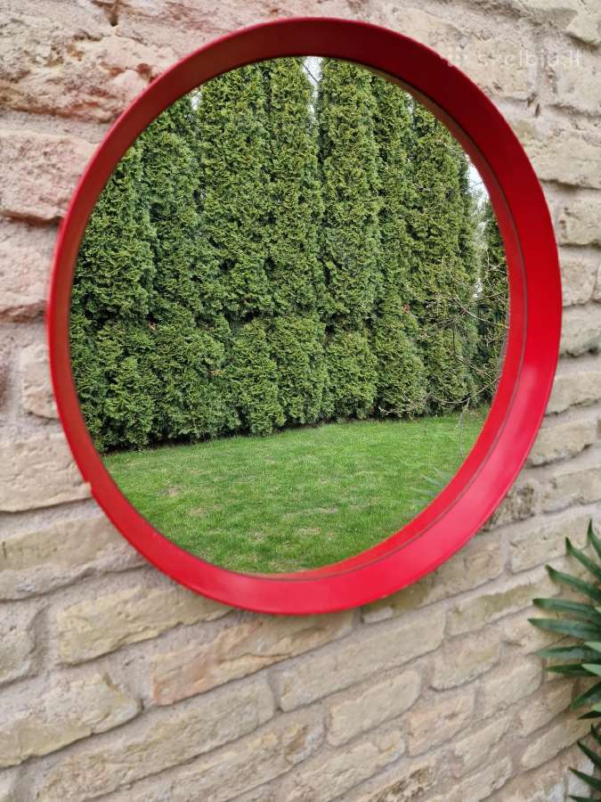 Vintažinis mid century apvalus veidrodis
