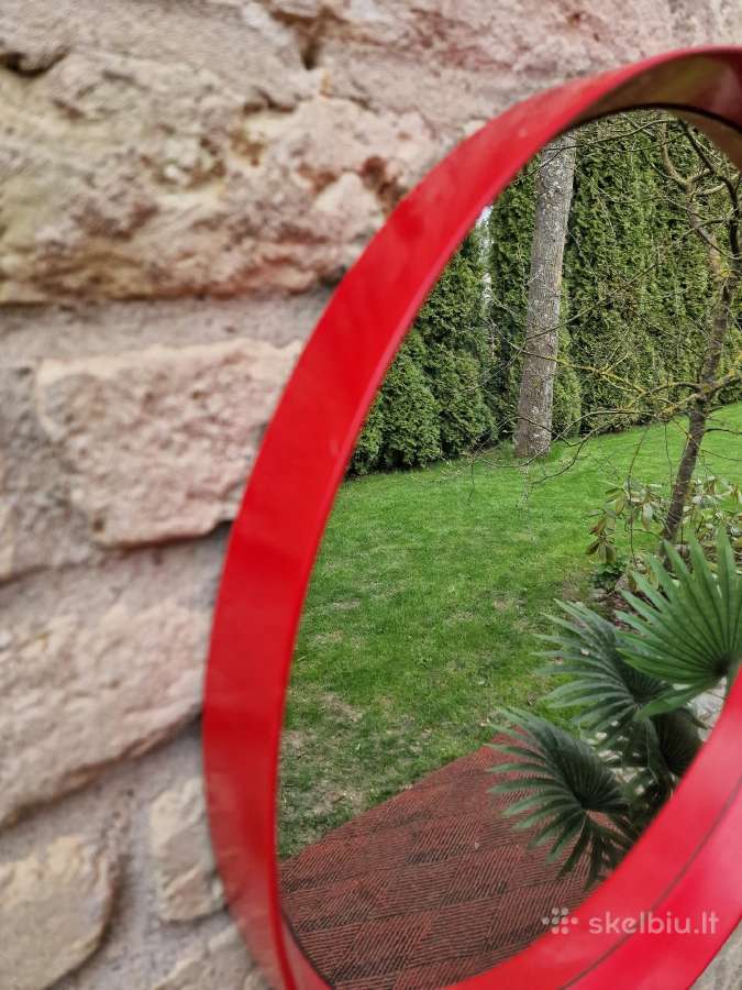 Vintažinis mid century apvalus veidrodis - nuotraukos Nr. 5
