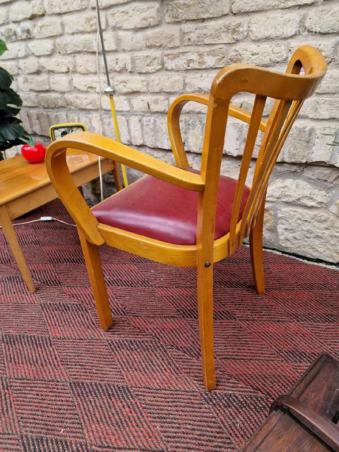 Vintažinė Art Deco st.bukmedžio kėdė - nuotraukos Nr. 6