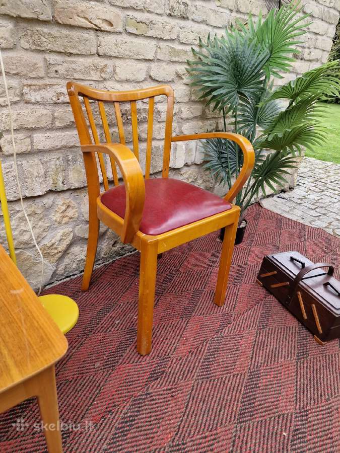 Vintažinė Art Deco st.bukmedžio kėdė - nuotraukos Nr. 7