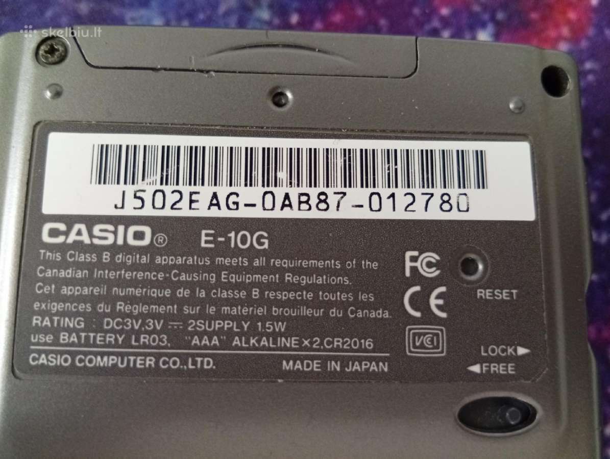 Casio E-10g Cassiopeia i kolekcija - nuotraukos Nr. 3