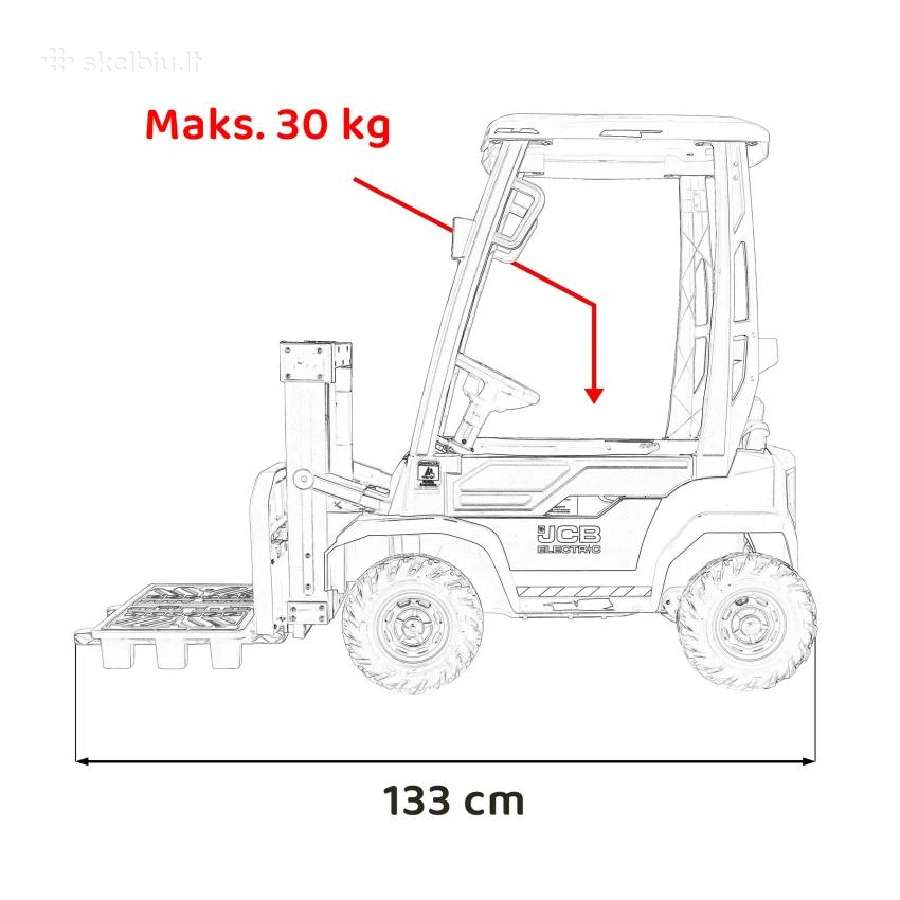 JCB elektrinis krautuvas vaikams Klaipėda - nuotraukos Nr. 18