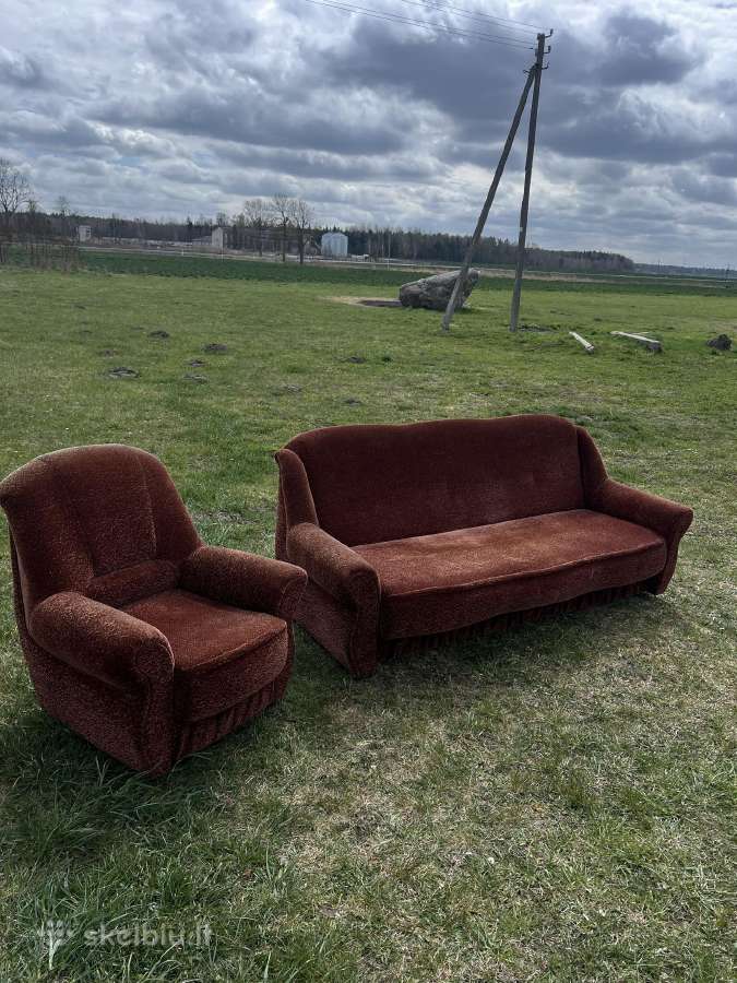 Sofa - lova ir fotelis
