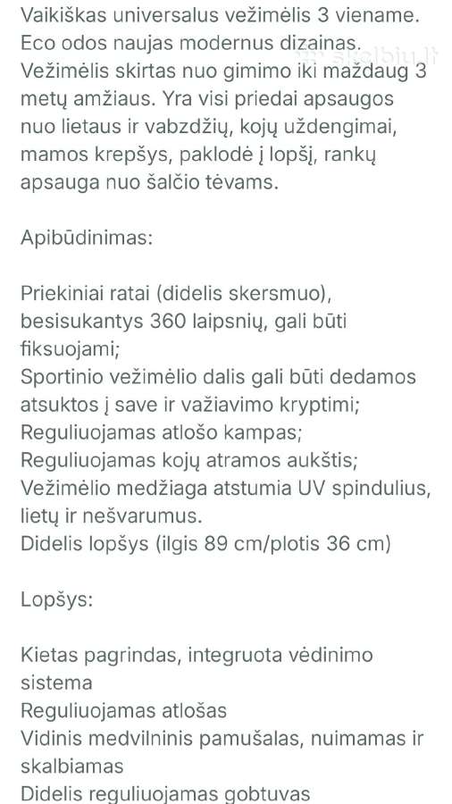 Vežimėlis 3in1 - nuotraukos Nr. 11