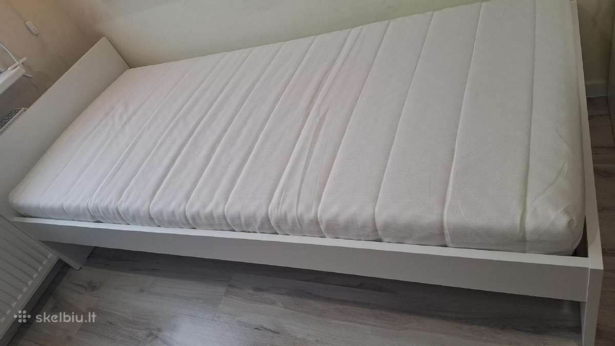 Lova Ikea Vihals 90x200 + čiužinys Afjäll