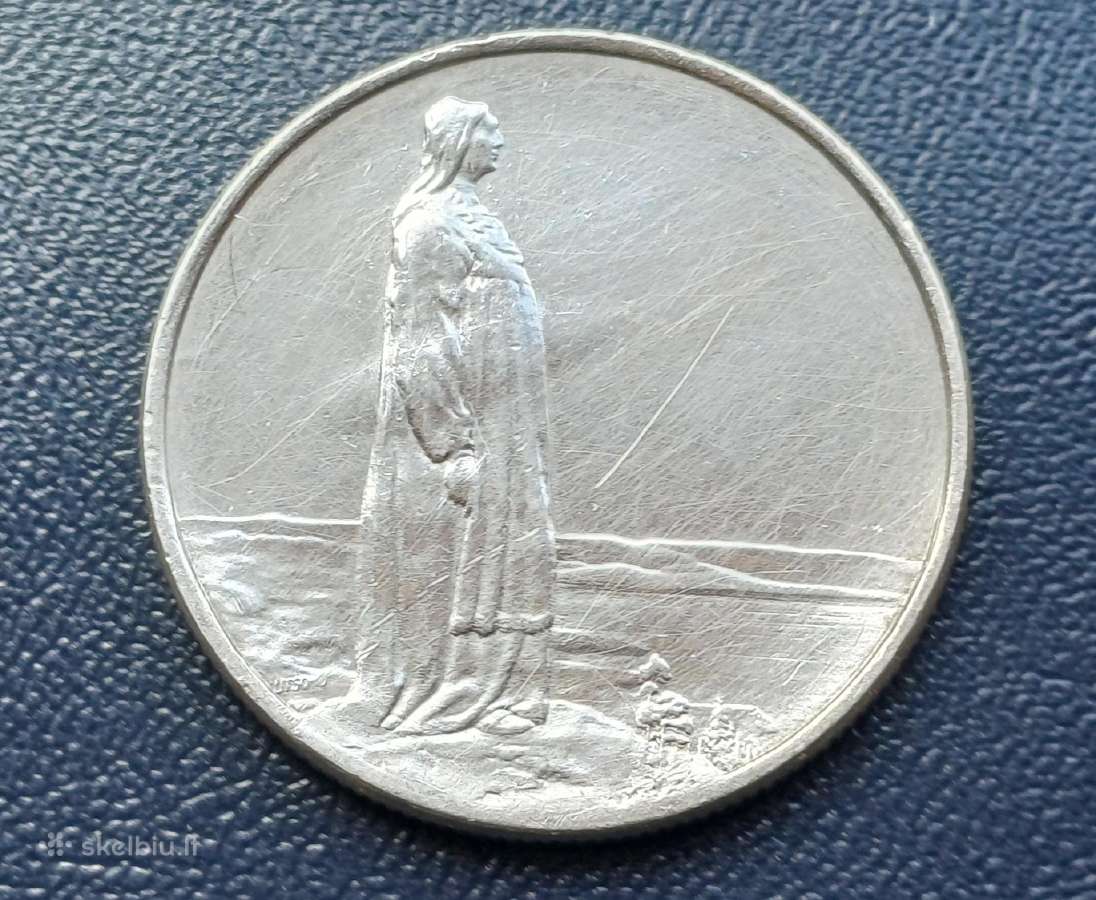 2 kronos 1914m. Norvegija sidabras