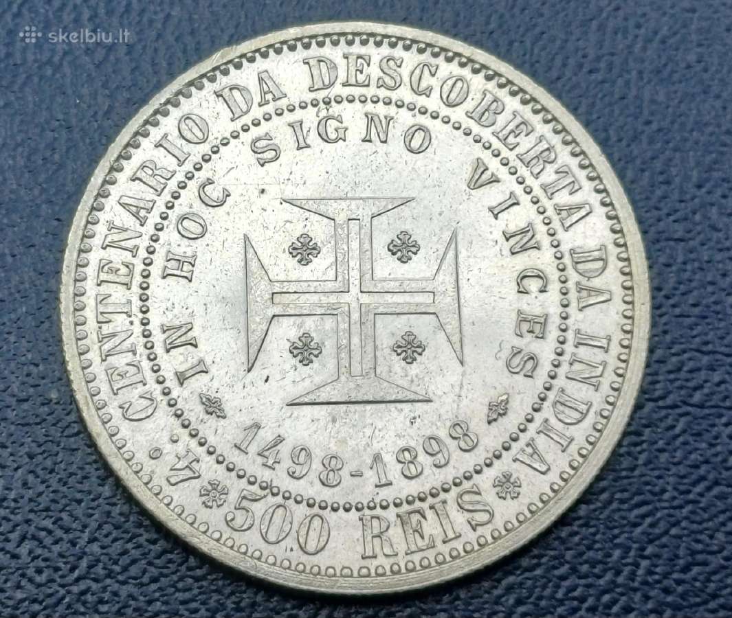 500 realų 1898m. Portugalija sidabras 917