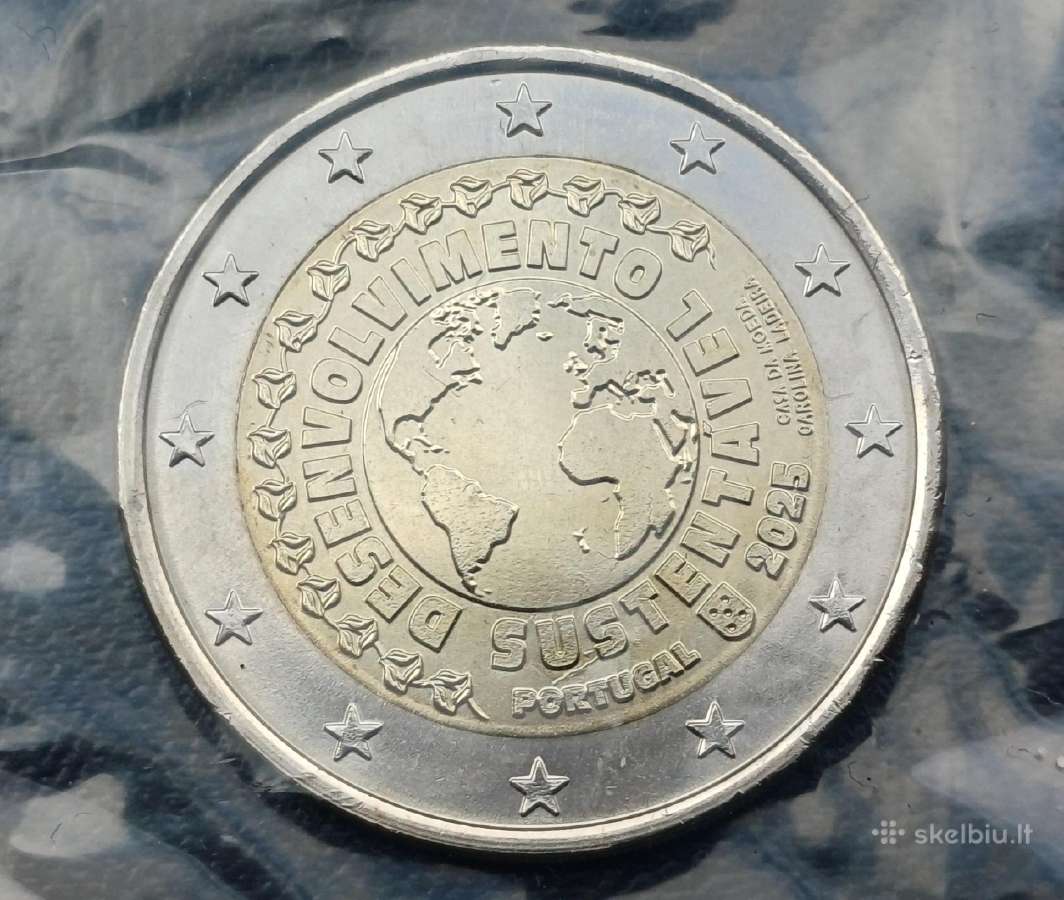 2 eurai 2025m. Portugalija unc.