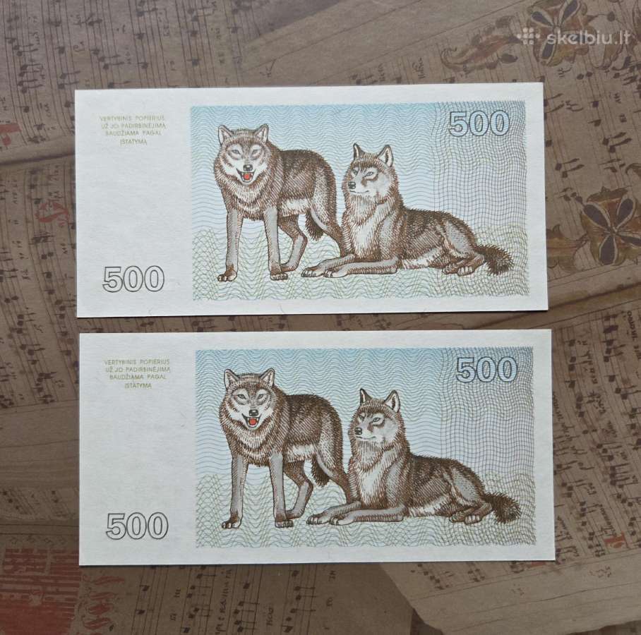 500 talonų 1993 Lietuva - Nr iš eilės - nuotraukos Nr. 2