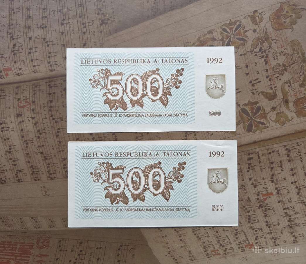 500 talonų 1992 Lietuva - Nr iš eilės