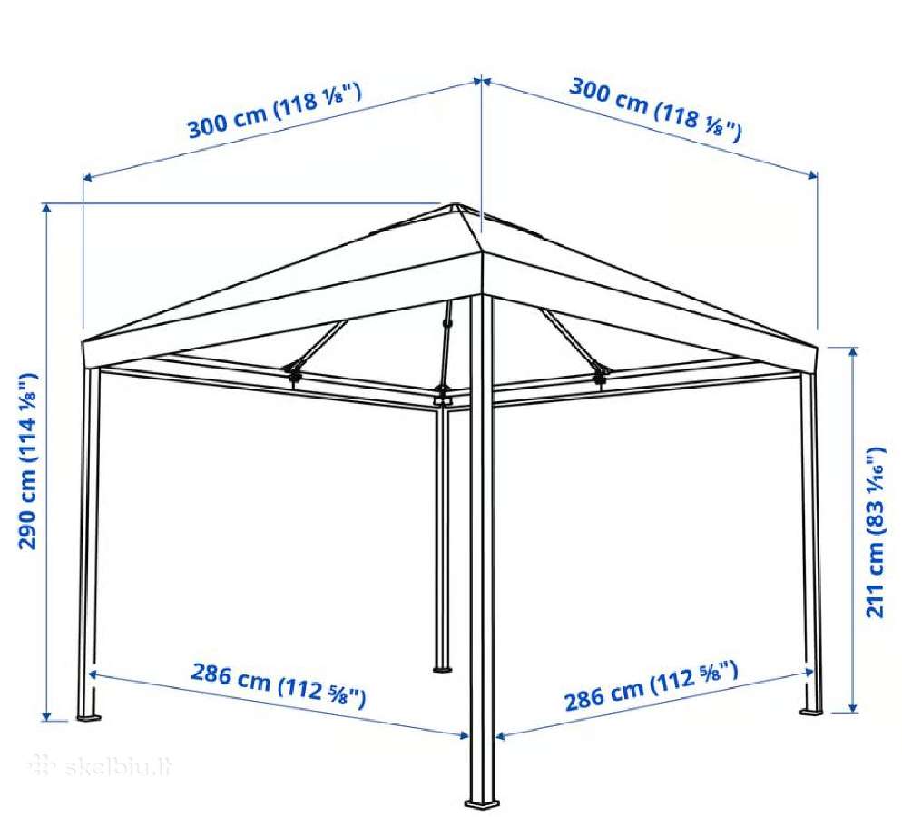 Ikea Pavėsinė 3x3