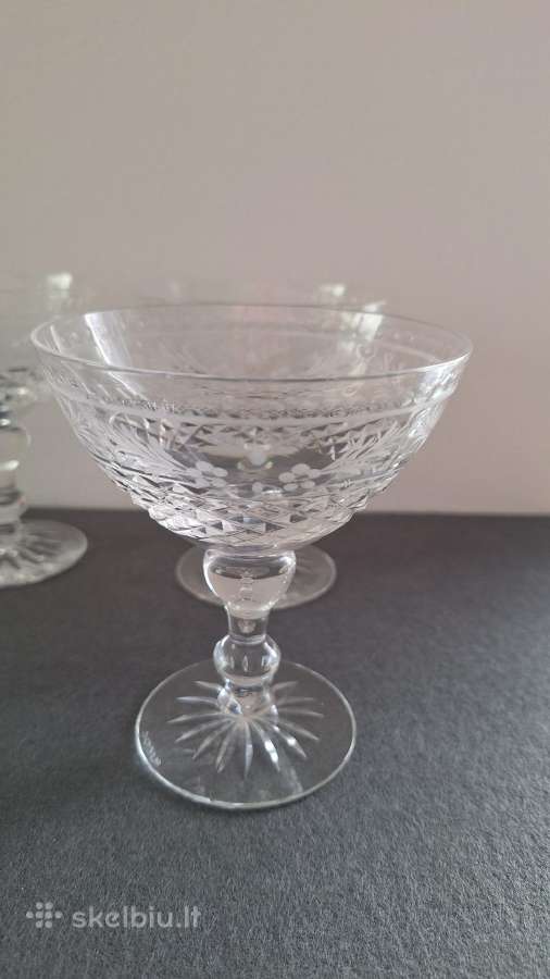 Vintažinės „Stuart Crystal“ šampano taurės - nuotraukos Nr. 4