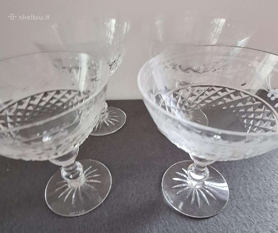 Vintažinės „Stuart Crystal“ šampano taurės - nuotraukos Nr. 5