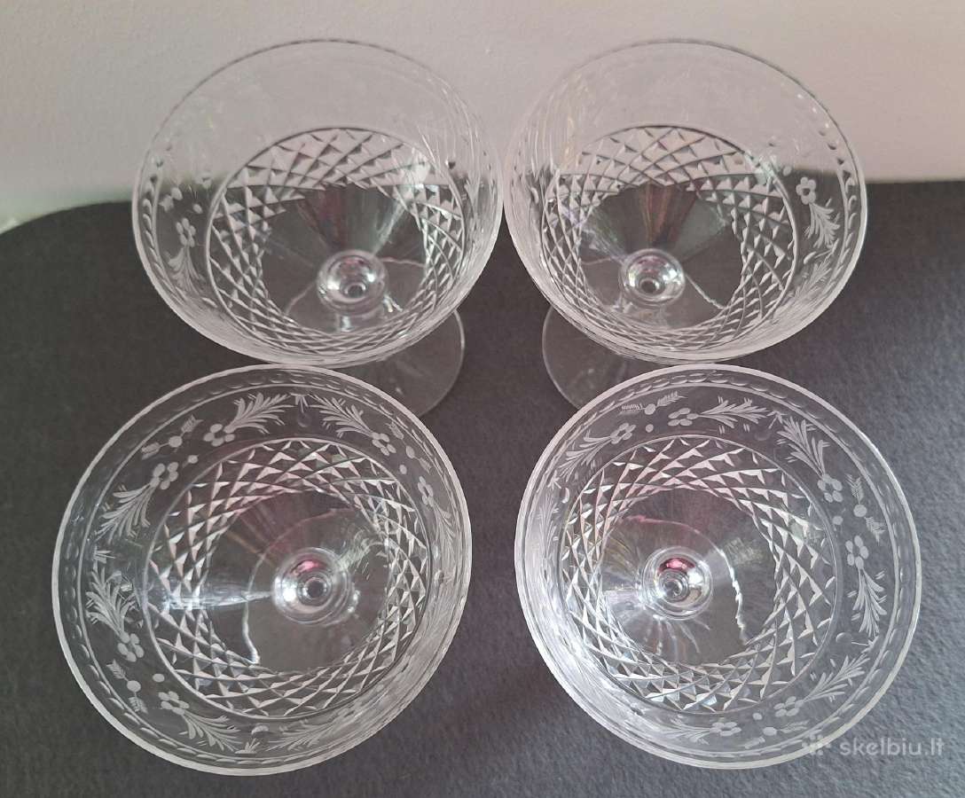 Vintažinės „Stuart Crystal“ šampano taurės - nuotraukos Nr. 11