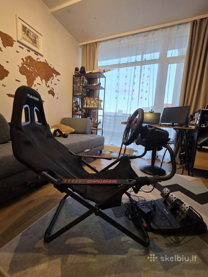 Logitech G29 vairas su pedalais+playseat kėdė