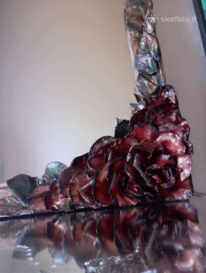 Veidrodis su gėlių ornamentais - nuotraukos Nr. 3