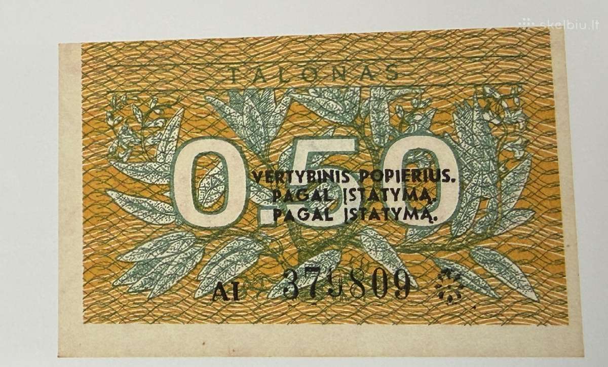 Ieškau lietuviškų talonų 1991m moku brangiai - nuotraukos Nr. 3