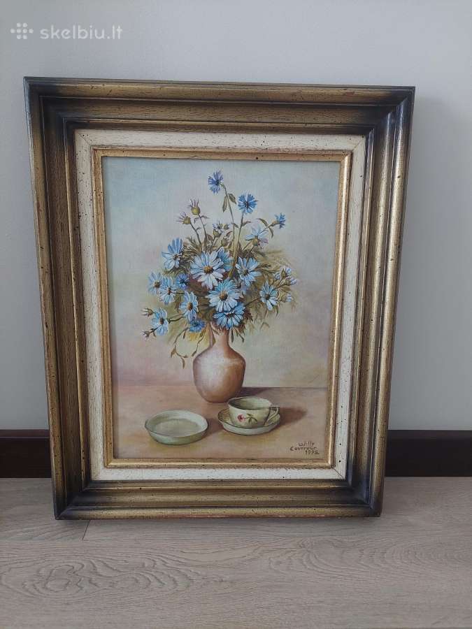 Paveikslas natiurmortas gėlių 45*55cm