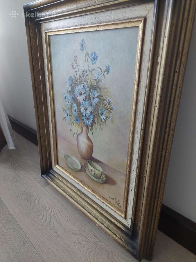 Paveikslas natiurmortas gėlių 45*55cm - nuotraukos Nr. 2