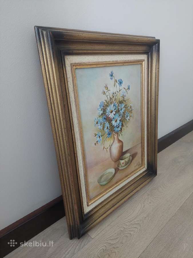 Paveikslas natiurmortas gėlių 45*55cm - nuotraukos Nr. 3