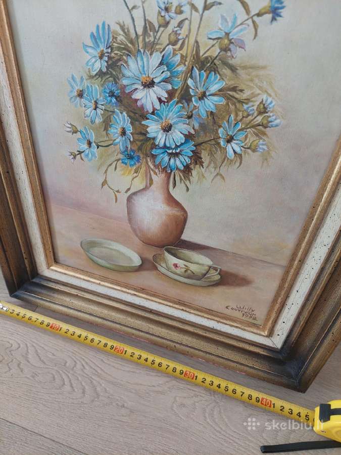 Paveikslas natiurmortas gėlių 45*55cm - nuotraukos Nr. 5