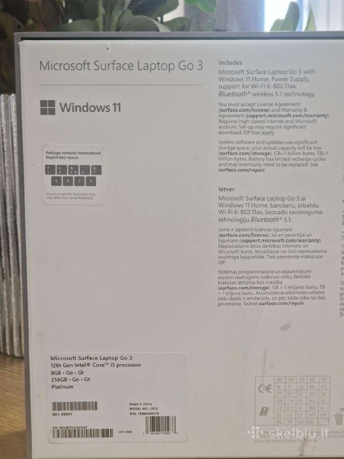Surface laptop Go3 - nuotraukos Nr. 2