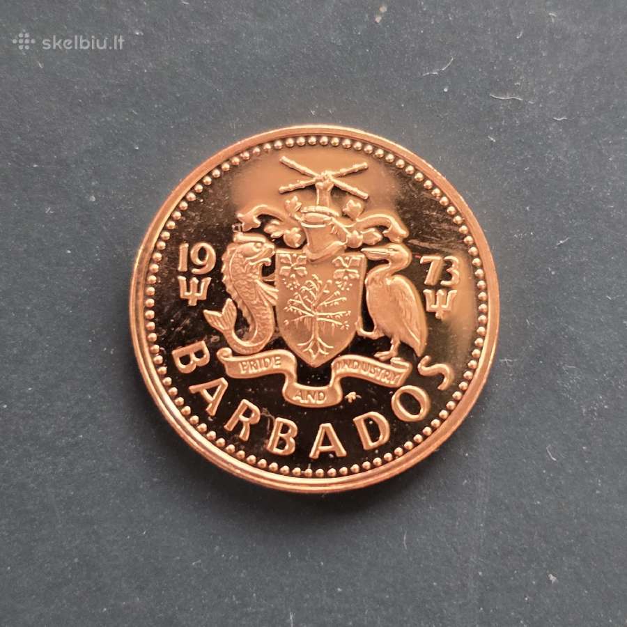 Barbadosas 1973 1 cent Proof - nuotraukos Nr. 2